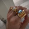 “Dragonslayer Blue” Swarovski prsten